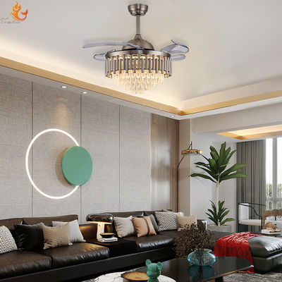 Ventilateur rétractable Lustre 52 pouces Ventilateur avec lames rétractables