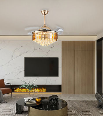 52Lumière de ventilateur de plafond à LED sans lames avec lames rétractables