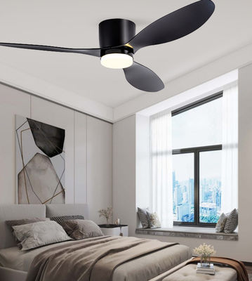 Ventilateur de plafond suspendu de chambre avec ventilateur de plafond à trois lames noir clair