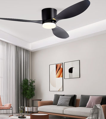 Ventilateur de plafond suspendu de chambre avec ventilateur de plafond à trois lames noir clair