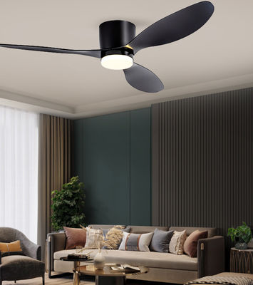 Ventilateur de plafond suspendu de chambre avec ventilateur de plafond à trois lames noir clair