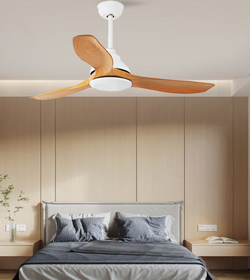 Ventilateurs de salon de 52 pouces Ventilateur de plafond LED moderne ABS lames marron