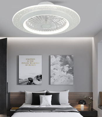 Ventilateur de plafond blanc de 42 pouces sans lame avec lumière décorative basse fréquence sonore