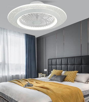 Ventilateur de plafond blanc de 42 pouces sans lame avec lumière décorative basse fréquence sonore