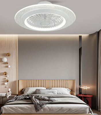 Ventilateur de plafond blanc de 42 pouces sans lame avec lumière décorative basse fréquence sonore