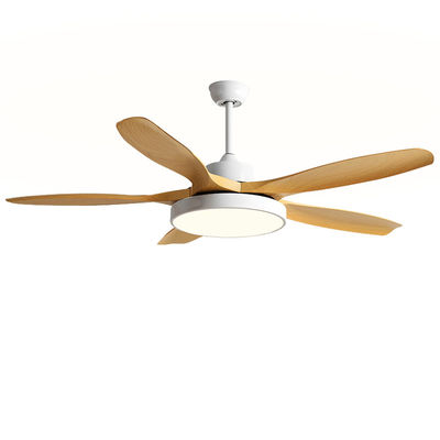 Ventilateur de plafond brun 5 lames ABS DC Ventilateur de plafond moderne avec lumières et télécommande