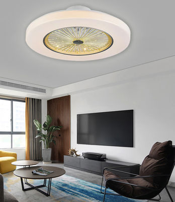 Ventilateur de plafond rétractable blanc sans lame avec éclairage