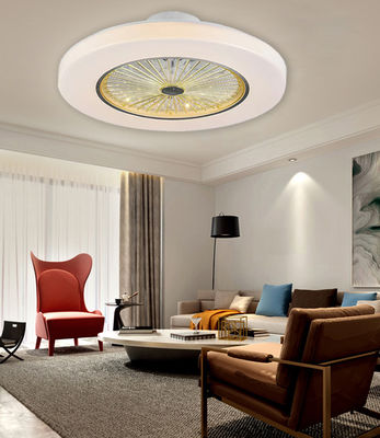 Ventilateur de plafond rétractable blanc sans lame avec éclairage