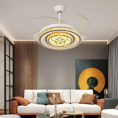 Ventilateur de plafond pliable réversible avec ventilateur de plafond à profil bas léger intelligent