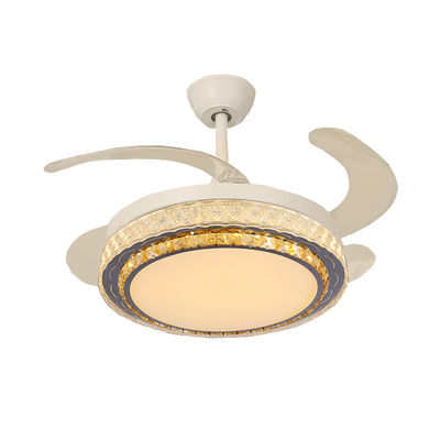 Ventilateur de plafond à profil bas DC intelligent Ventilateur de plafond à lame rétractable avec lumière
