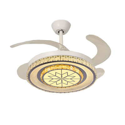 Ventilateur de plafond à LED à moteur à courant continu 3 lames avec lames pliables