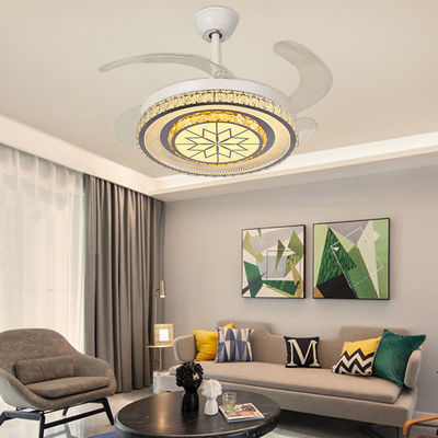 Ventilateur de plafond à LED à moteur à courant continu 3 lames avec lames pliables