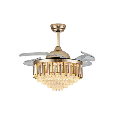 Ventilateur de plafond à lame rétractable ECO Ventilateur doré léger avec lames pliantes